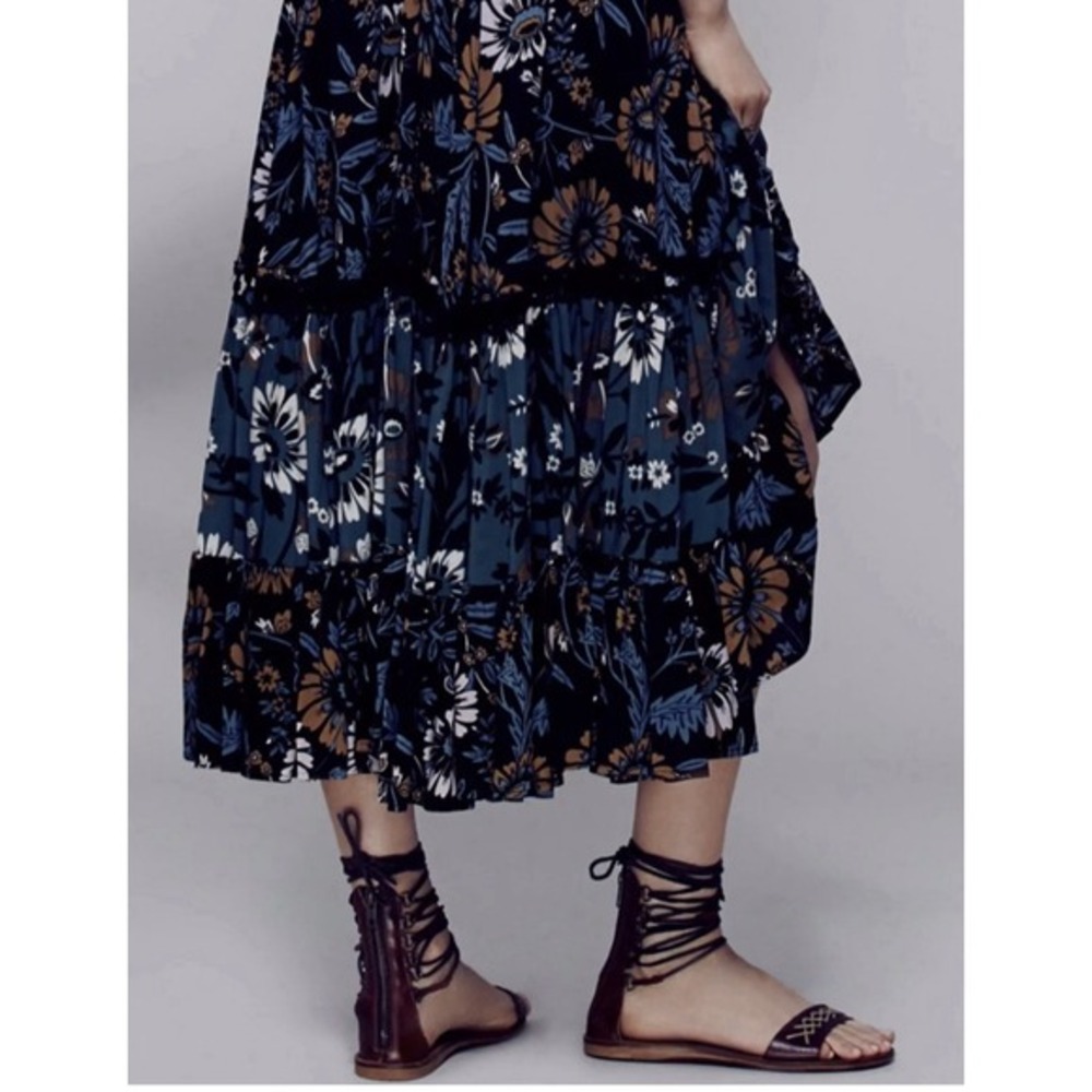 Free People Pages of Gold‎ Maxi - 70s Boho - Medium